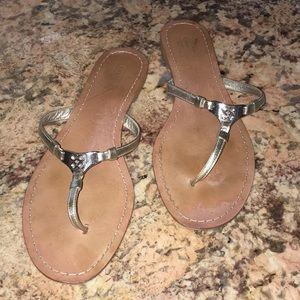 Coach Deney Metallic Leather Sandal